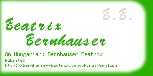 beatrix bernhauser business card